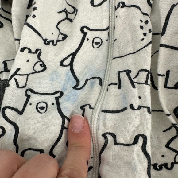 Lot of 5 3-6 Month Zippered Sleepers 100% Cotton Pajamas casual Gerber - Picture 2 of 9